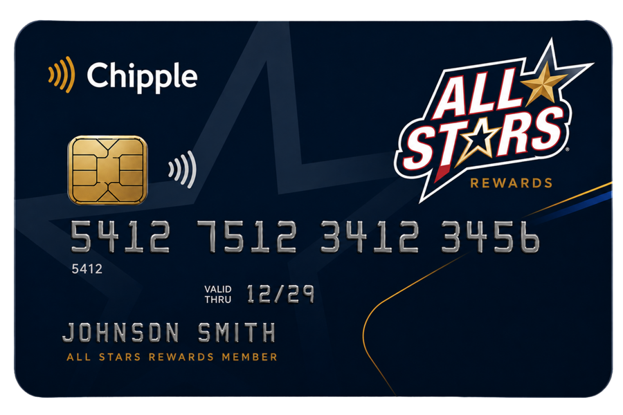 Chipple branded rewards card